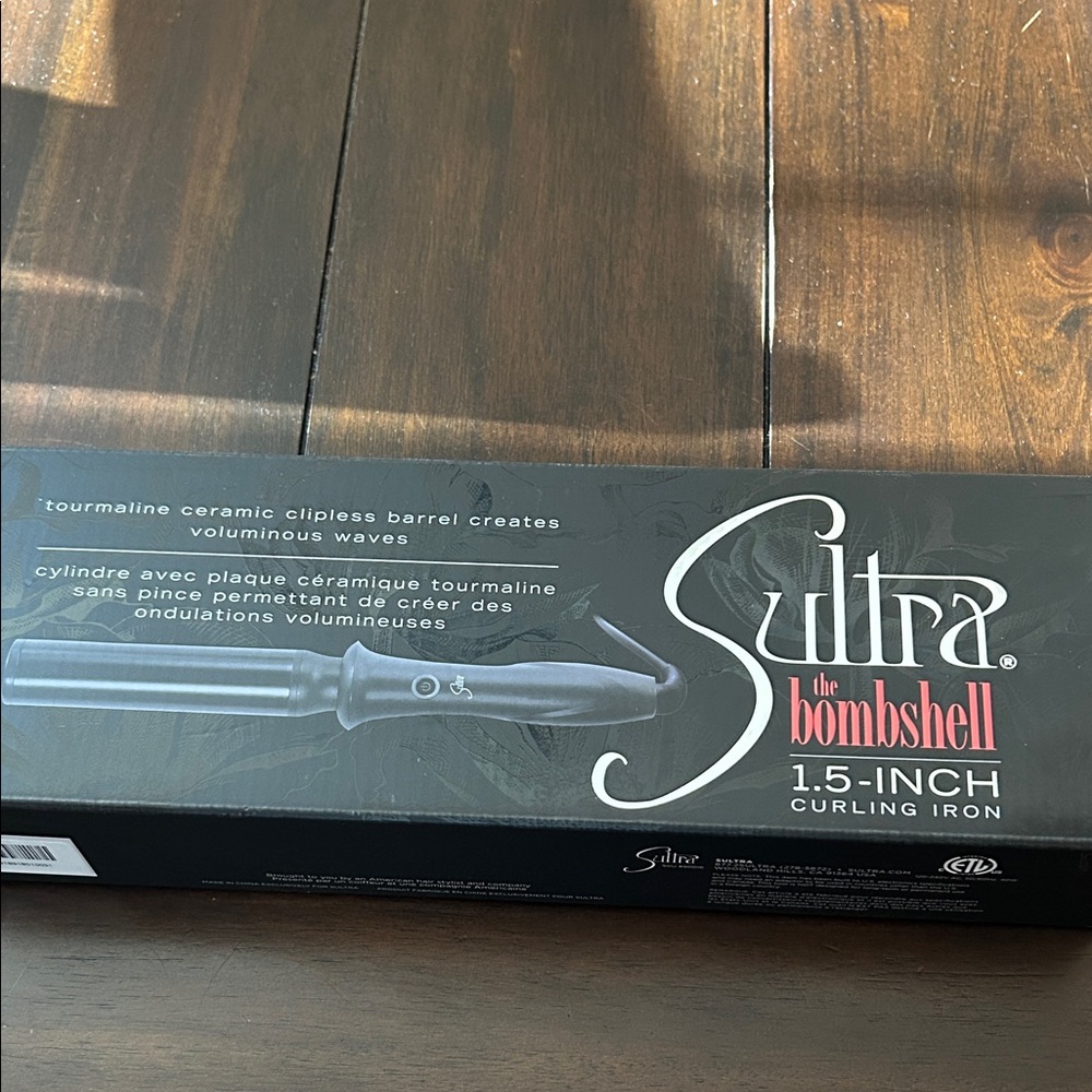 Black Curling Iron - 1.5 Inch NEW IN BOX sultra bombshell clipless